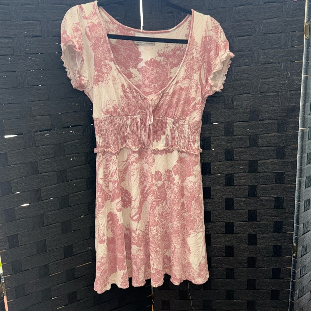 Urban Outfitters Pink And White Dress